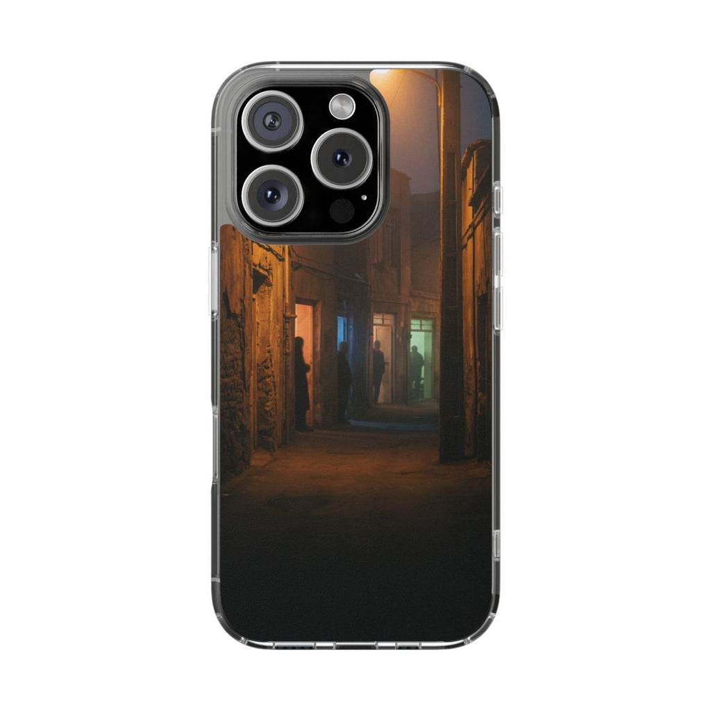 Clear Impact-Resistant Case - Night Alley iPhone Glow |...