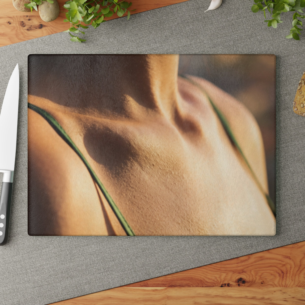 Golden Hour Glass Cutting Board - Emerald Art | Echovira...