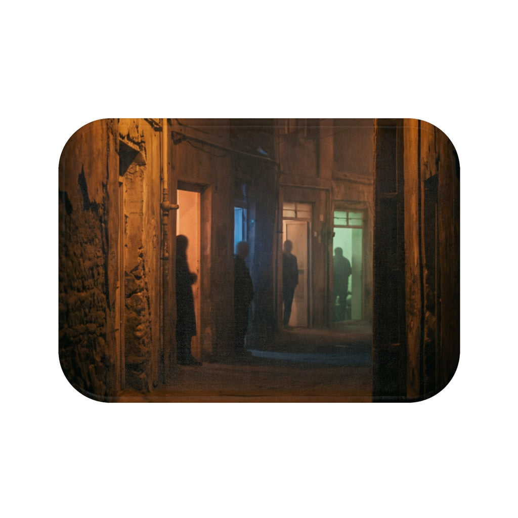 Bath Mat - Shadows of the City Shower Mat | Echovira Gallery