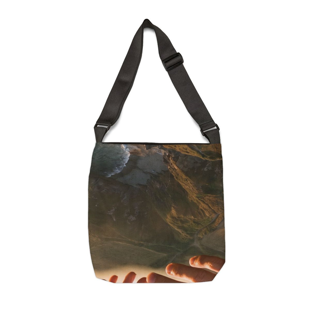 Adjustable Tote Bag - The Infinite Touch | Ethereal Coastal...