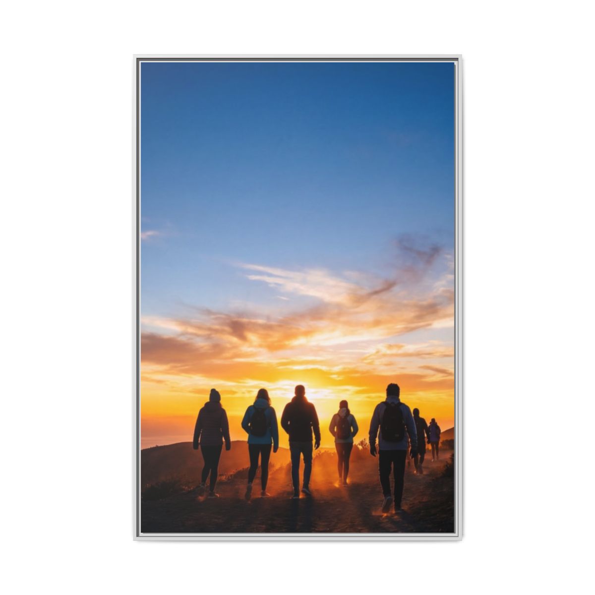 Framed Matte Canvas - Sunset Trail — White / 1.25" (8×10......