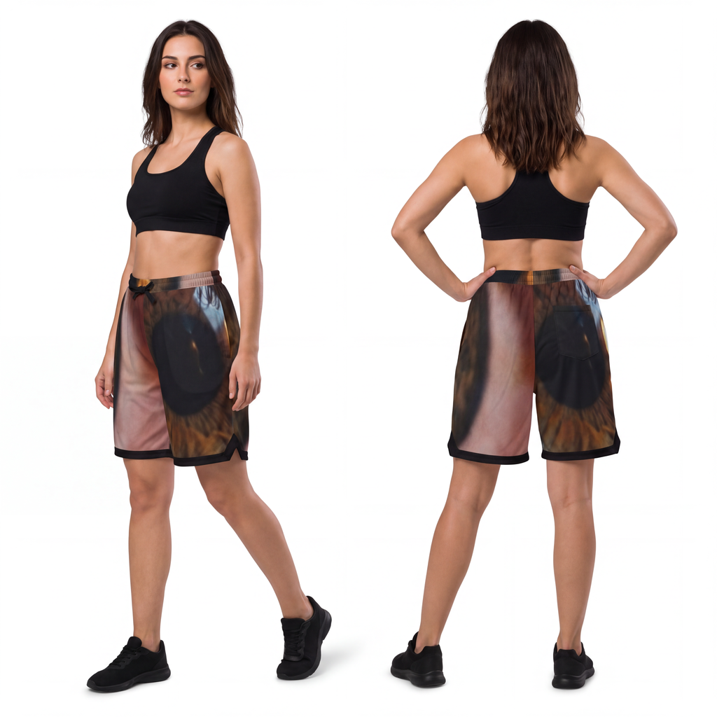 Basketball Rib Shorts - Amber Iris Reflection Fine Art Print...