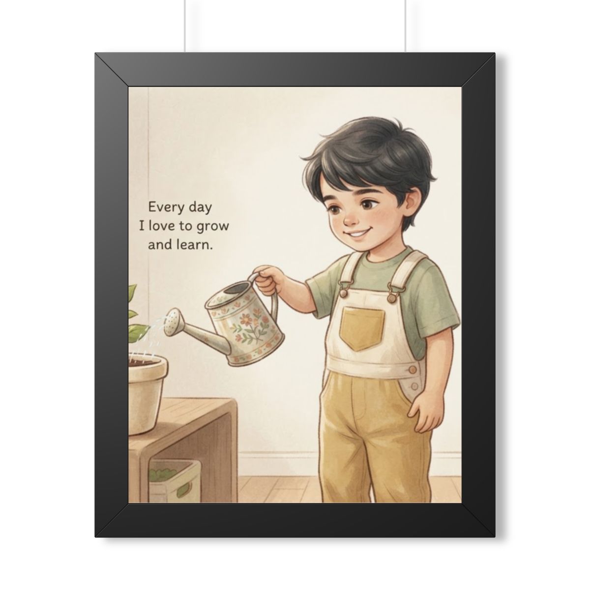 Framed Vertical Poster - Daily Growth Art — Black (11×14......