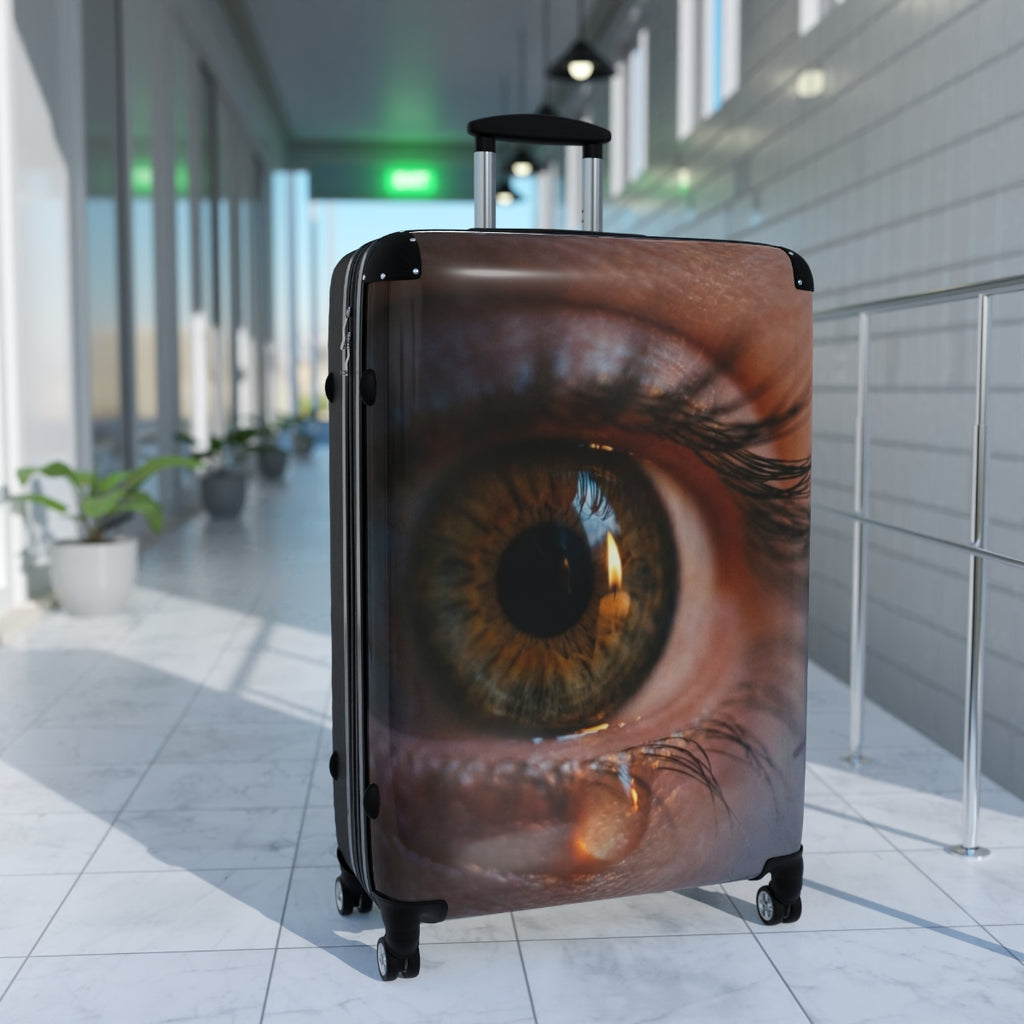 Suitcase - Cinematic Flame Reflection Eye | Echovira Gallery