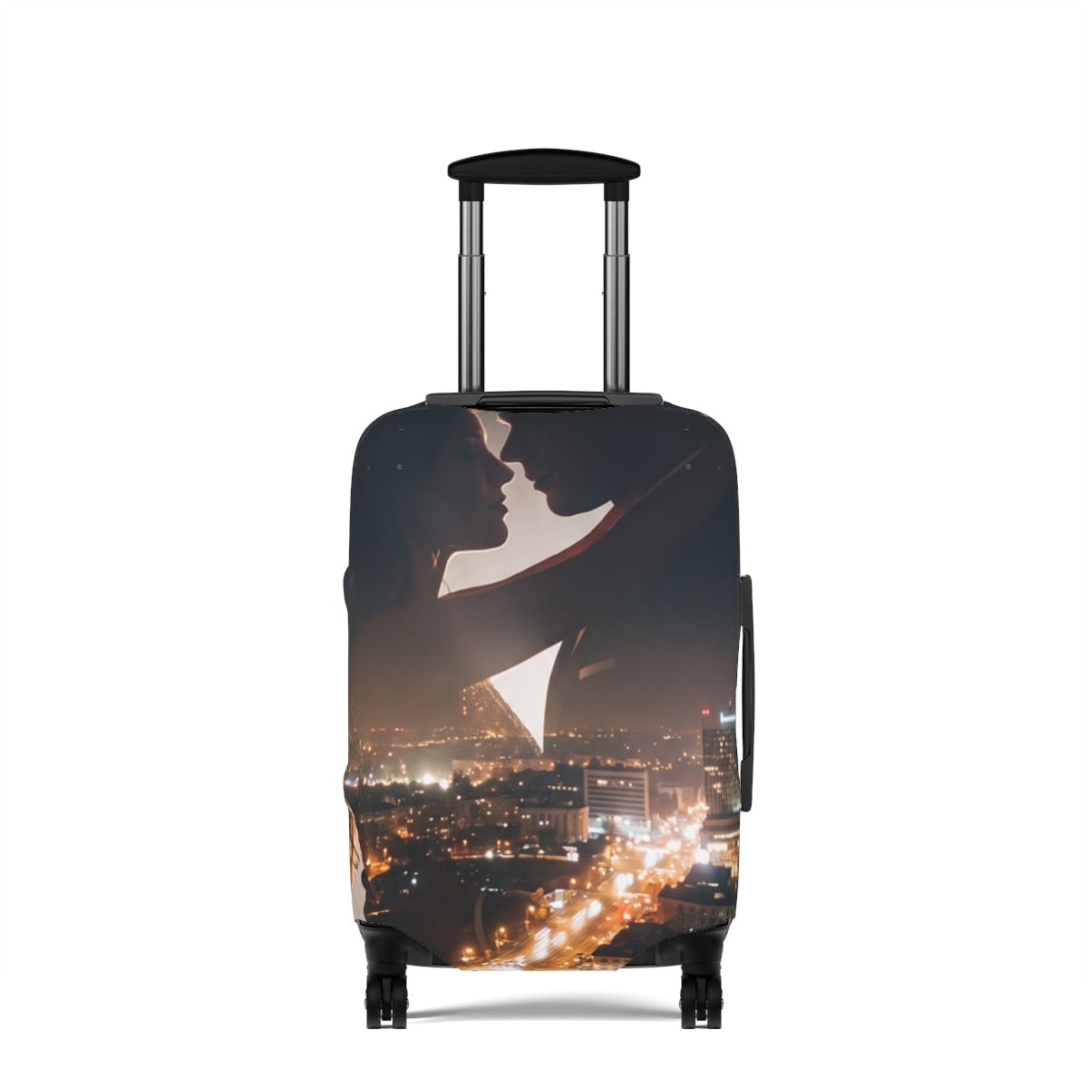 Luggage Cover - Metropolitan Love Travel | Echovira Gallery