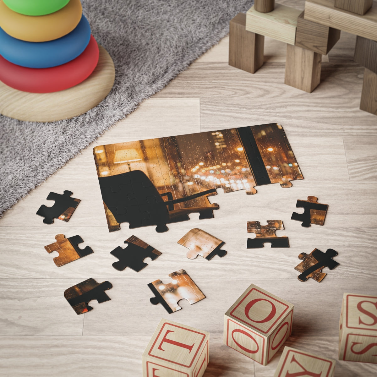 Rainy City Solitude 30-Piece Kids' Puzzle