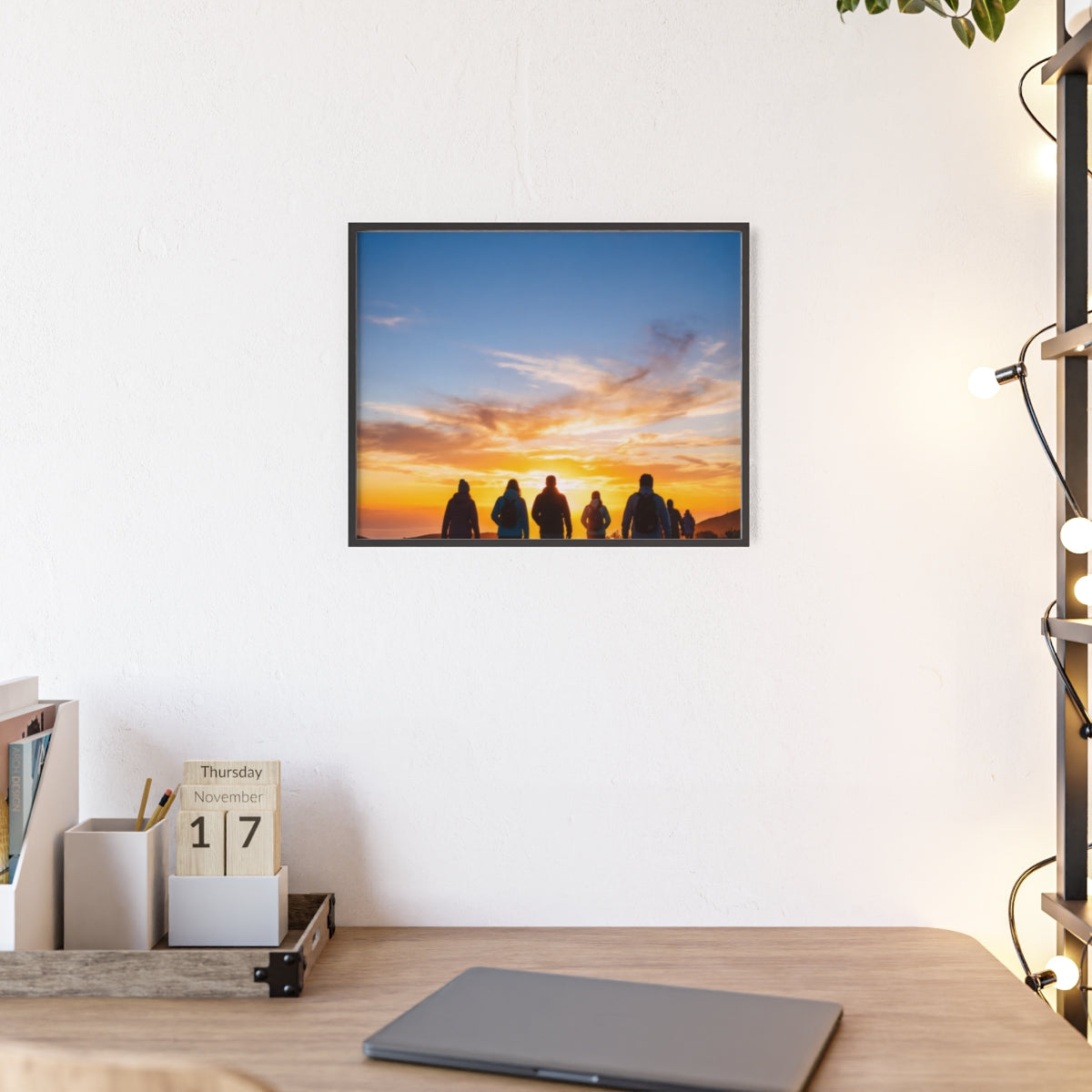 Posters with Wooden Frame - Sunrise Journey
