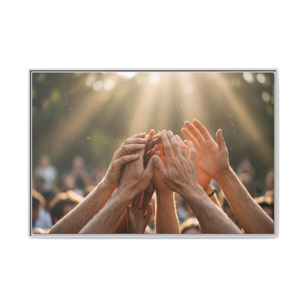 Matte Canvas, Framed - Golden Rays of Unity Wall Art (10×8...