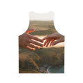 Unisex Tank Top - The Infinite Touch | Ethereal Coastal Art...