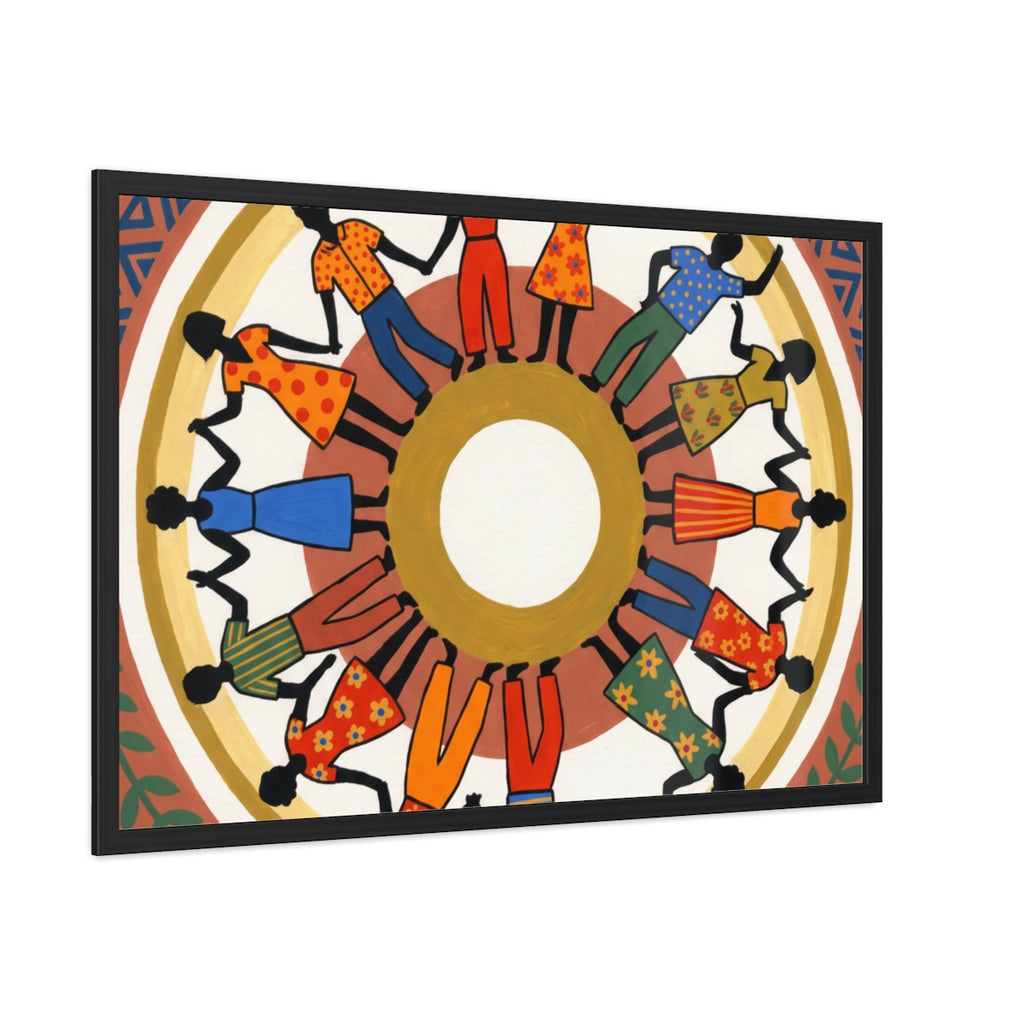 Framed Poster - Unity Mandala Folk Art (10×8, 12×8, 11×9......
