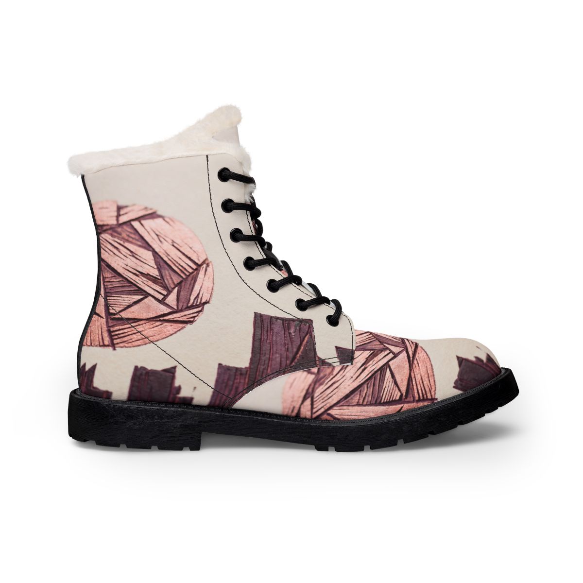 Men's Fur and Leather Boots Copper Skyline