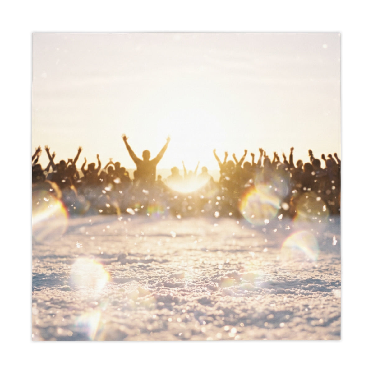 Golden Hour Crowd Celebration Tablecloth
