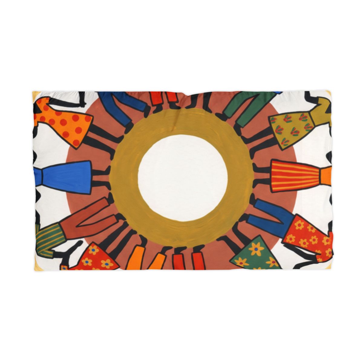 Microfiber Pillowcase - Unity Mandala Folk Art | Echovira...
