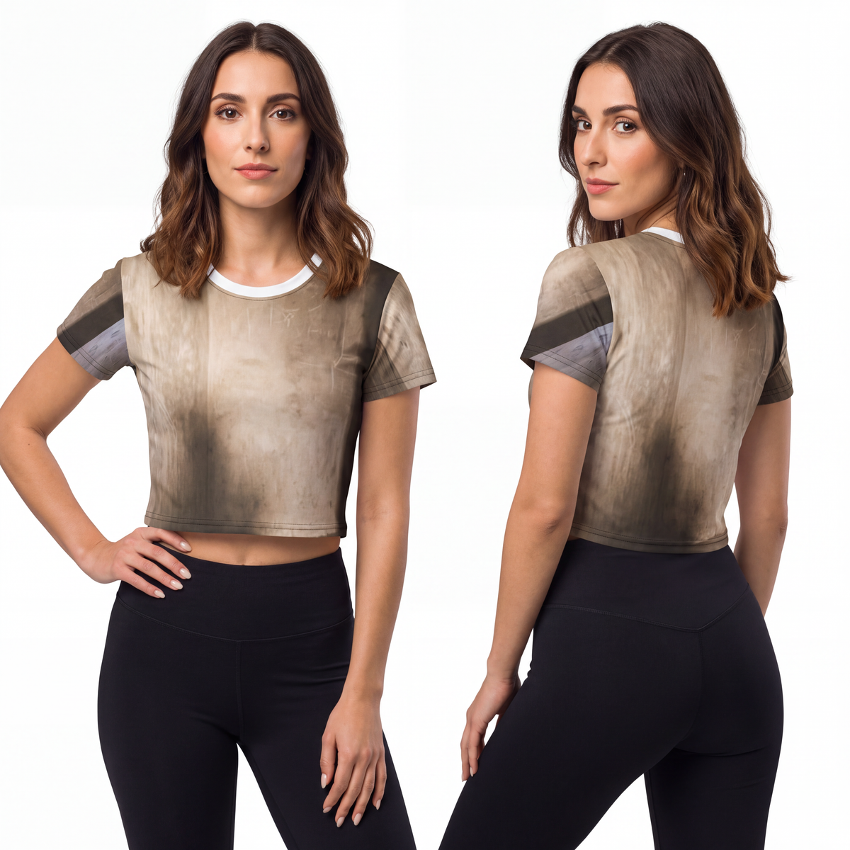 Crop Tee - Shadows of the Citadel moody architectural print...