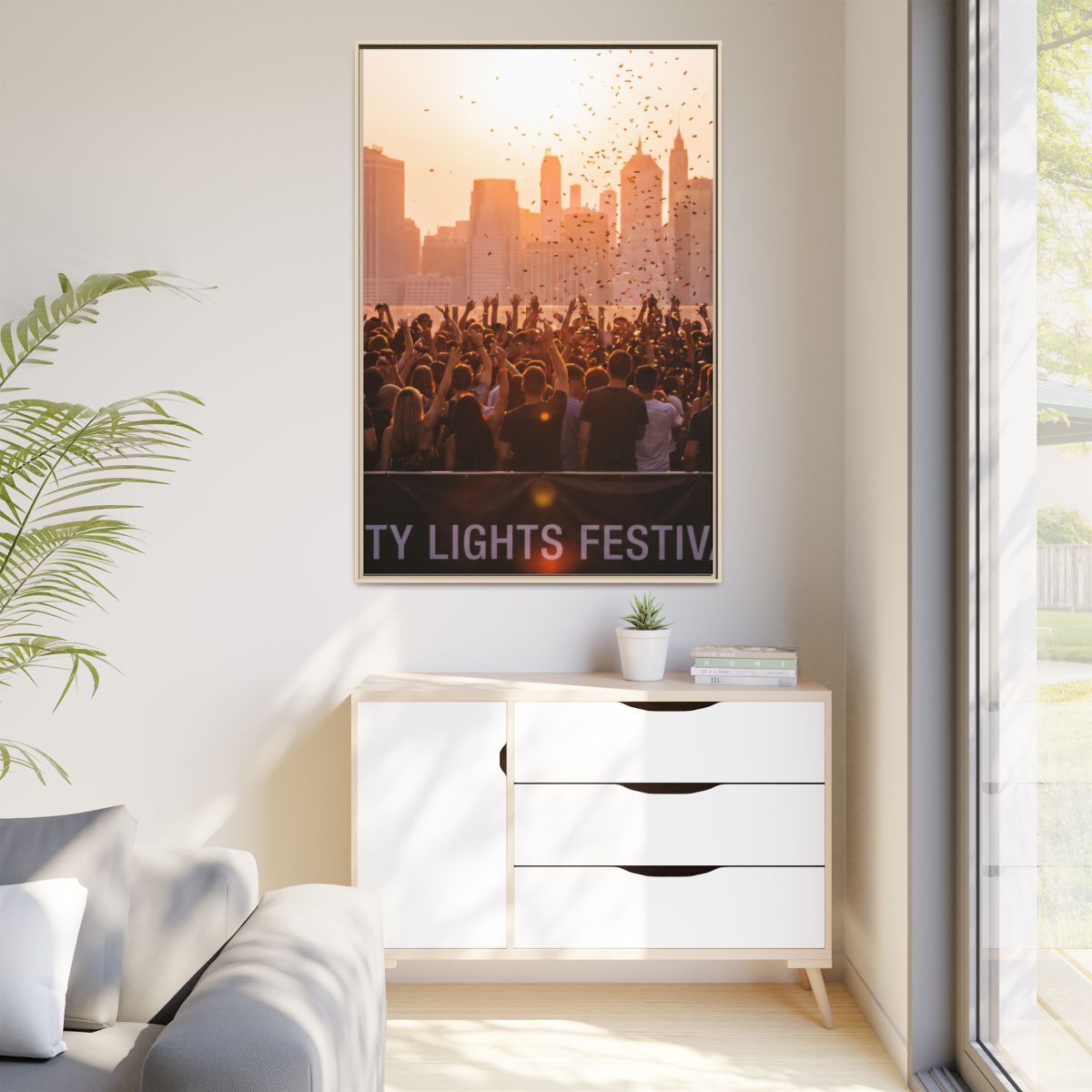 Framed Matte Canvas - City Lights Festival (8×10, 9×12... |...