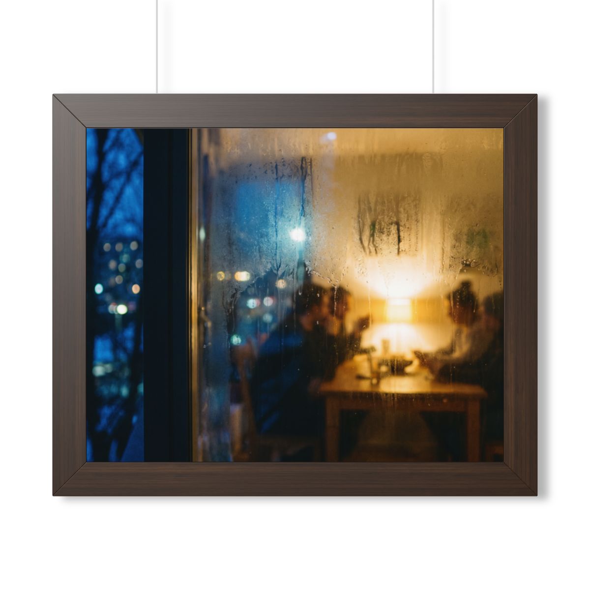 Framed Horizontal Poster - Twilight Gathering — Walnut... |...