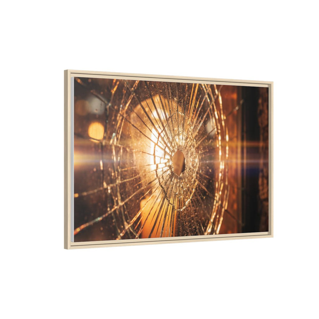 Framed Matte Canvas - Shattered Glass