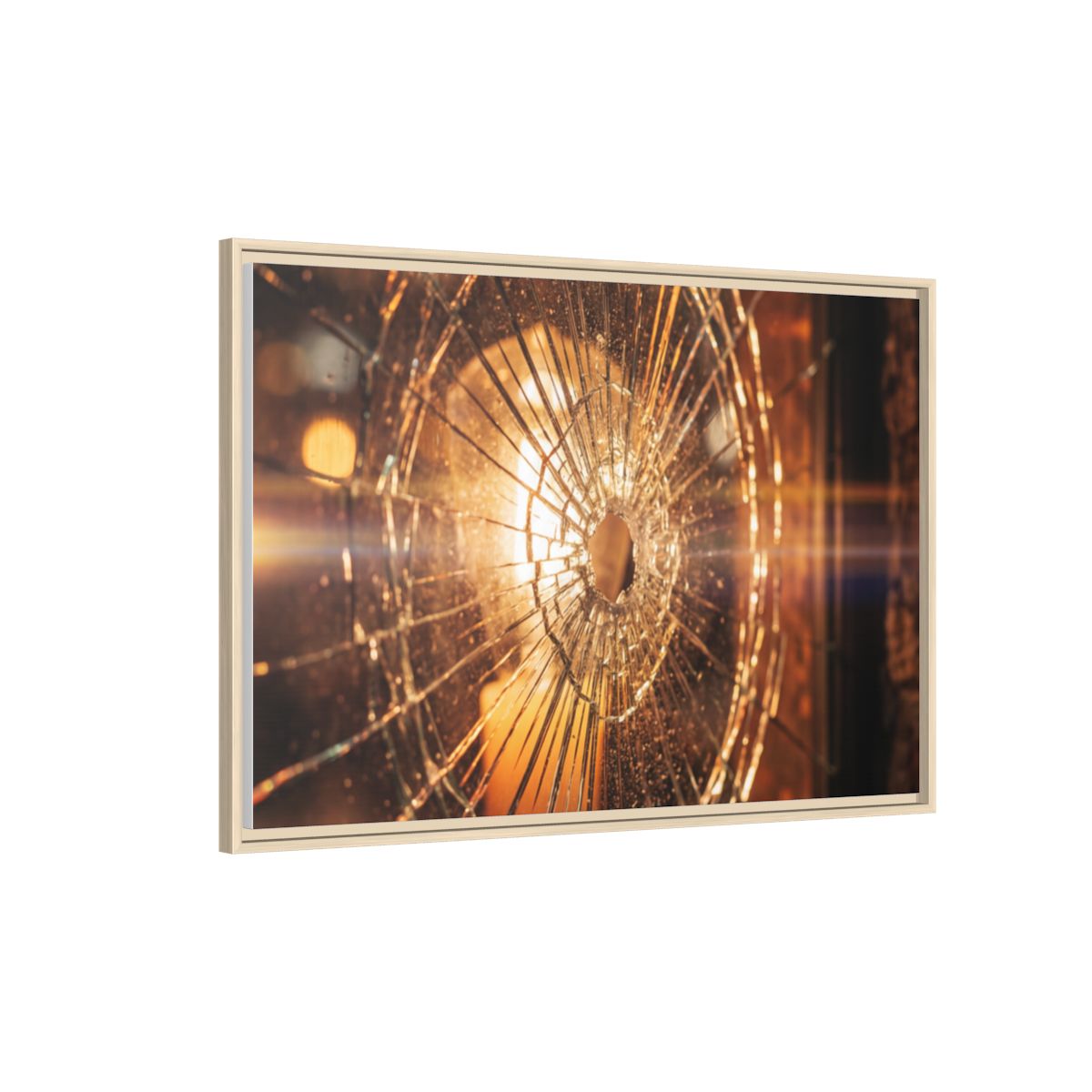 Framed Matte Canvas - Shattered Glass