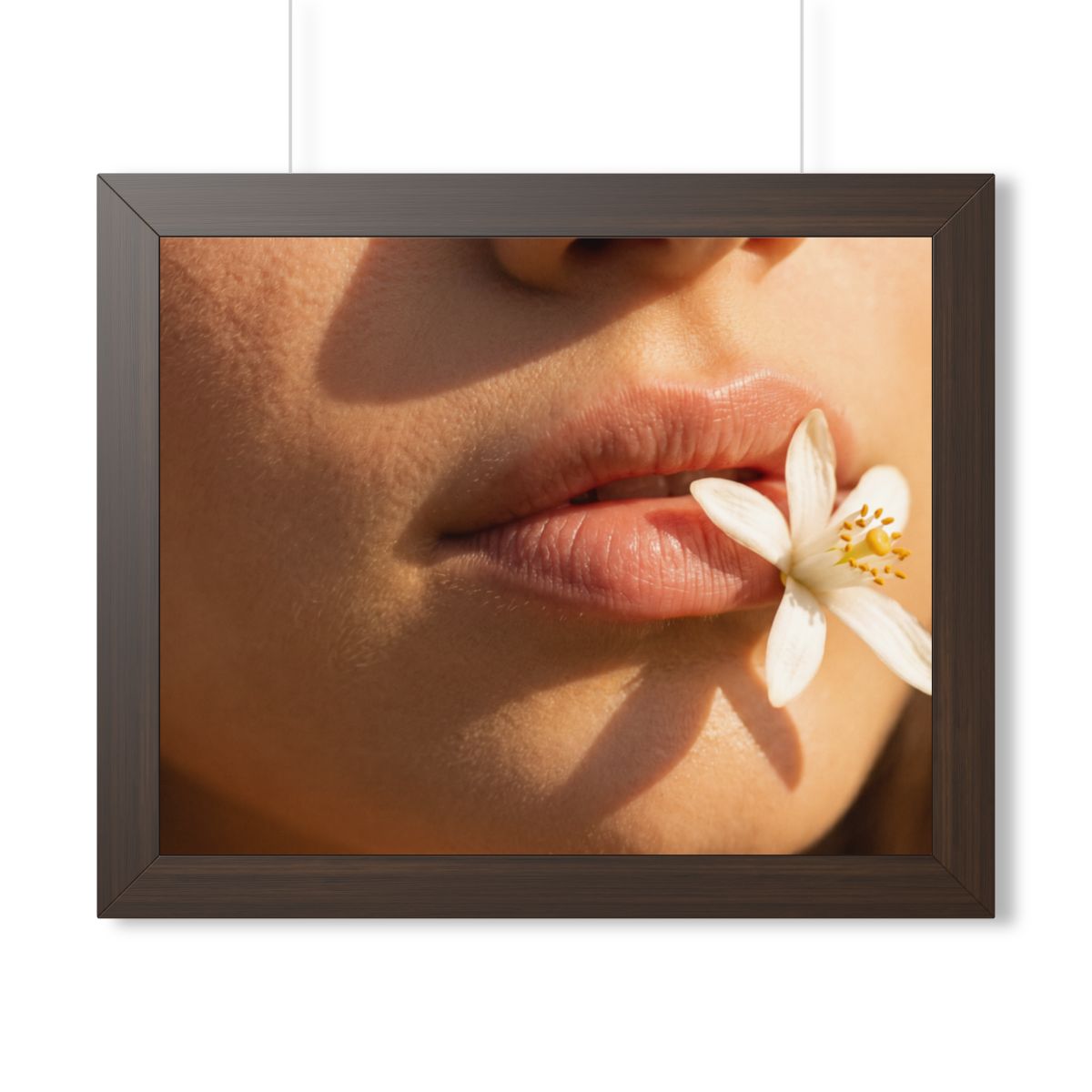 Framed Horizontal Poster - Golden Flora Panorama — Walnut......