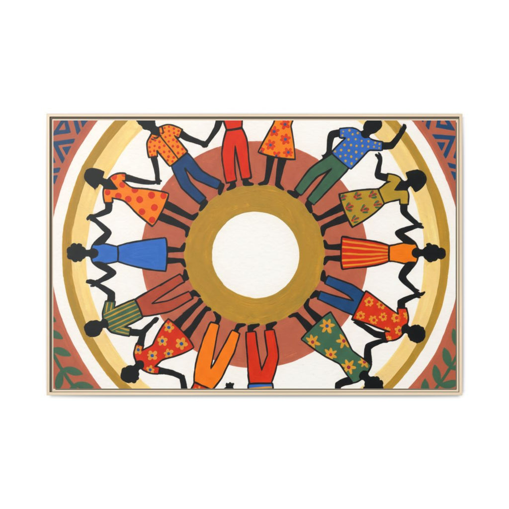 Matte Canvas, Framed - Unity Mandala Folk Art (10×8, 12×9......