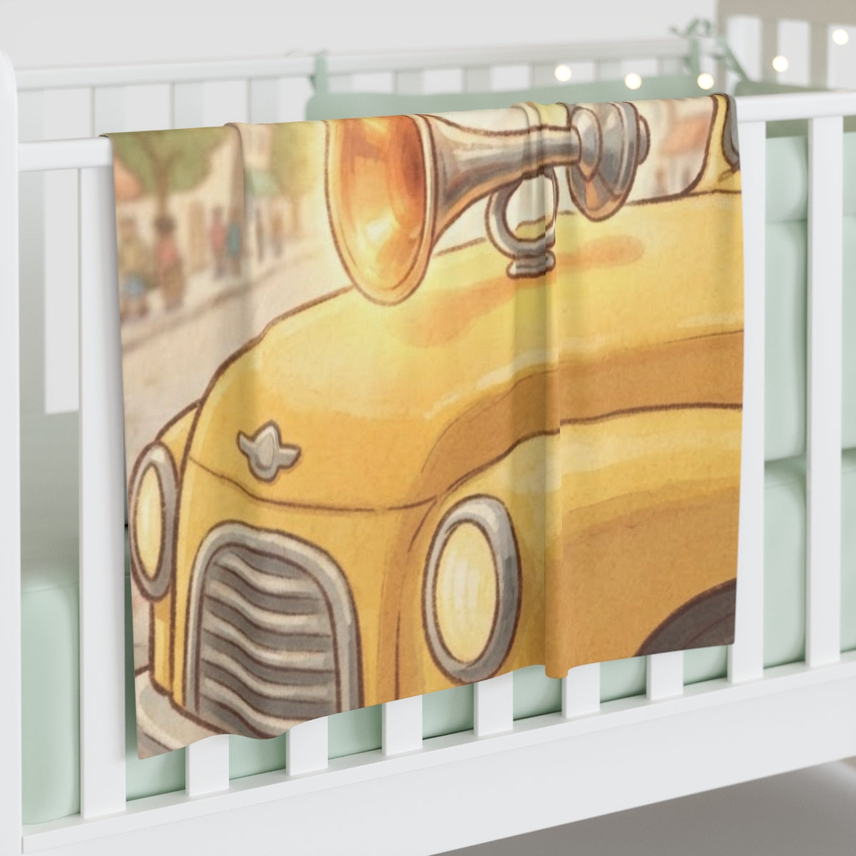 Baby Swaddle Blanket - Storybook Town | Echovira Gallery