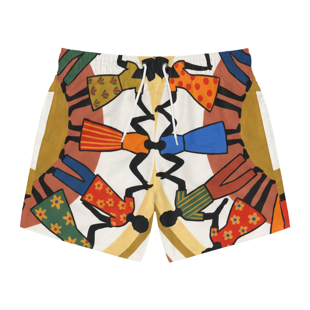Swim Trunks - Unity Mandala Folk Art | Echovira Gallery