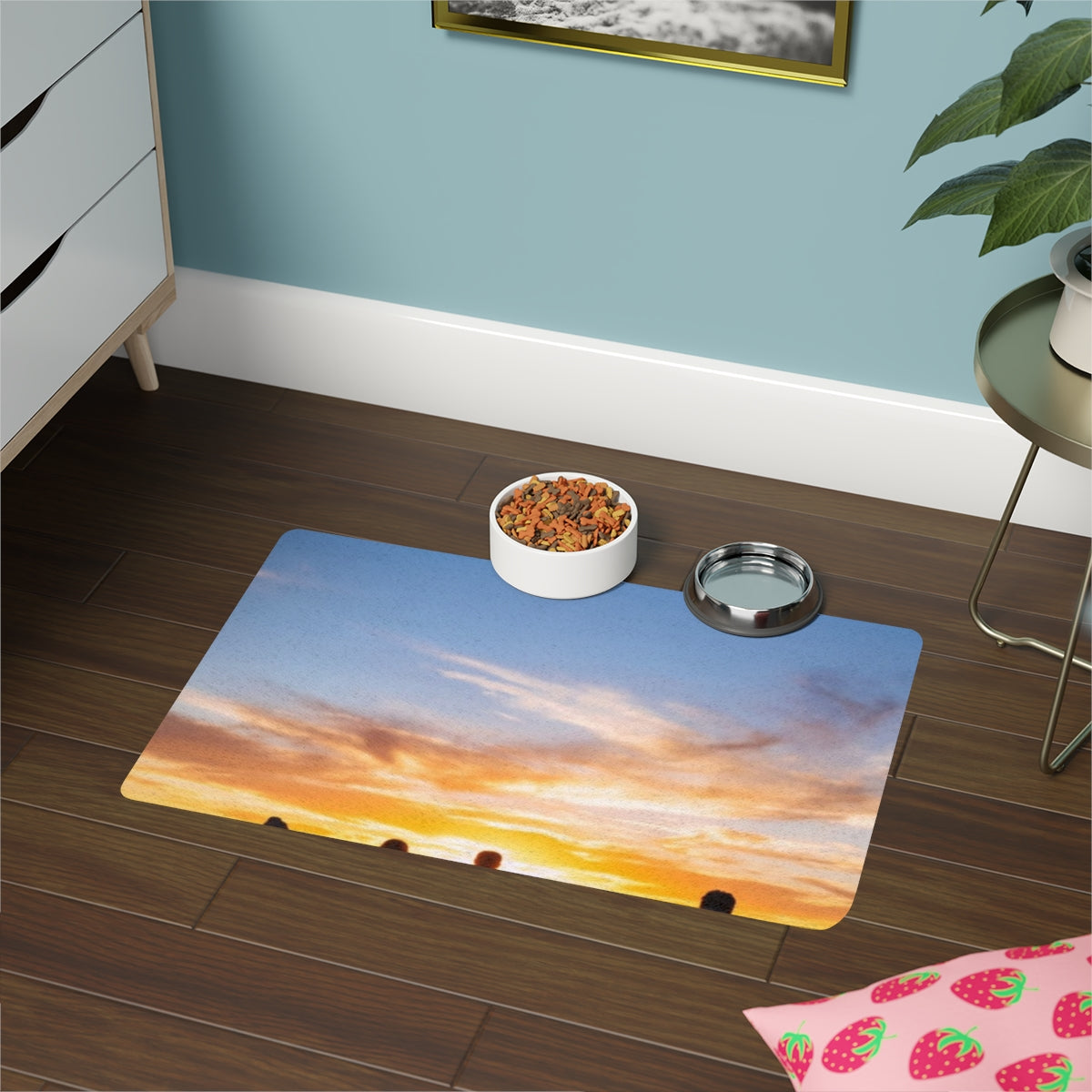 Pet Food Mat 12x18 - Sunset Horizon | Echovira Gallery