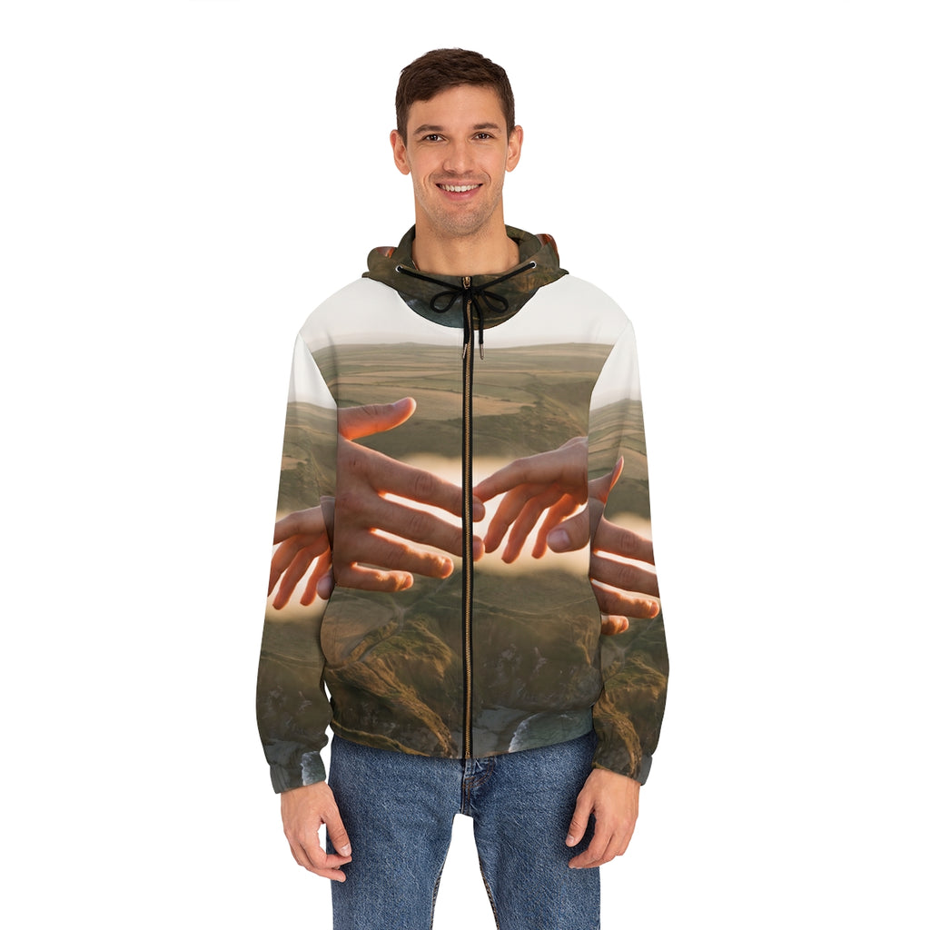Men's Full-Zip Hoodie - The Infinite Touch | Ethereal... |...