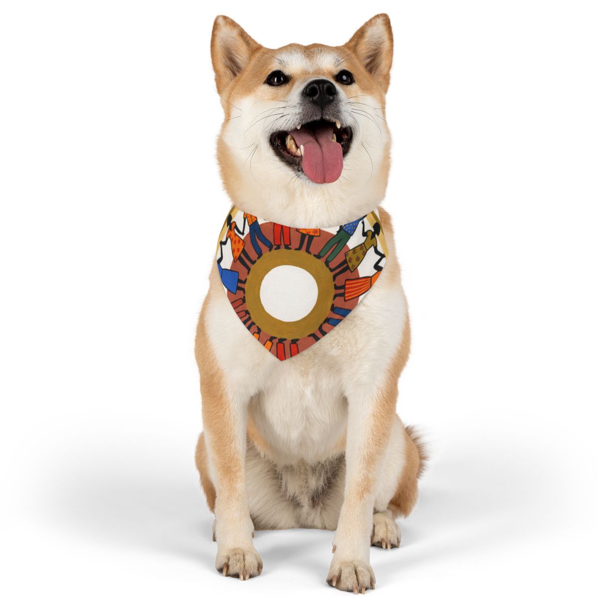 Pet Bandana Collar - Unity Mandala Folk Art | Echovira...