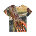 Camiseta esportiva infantil totem de fogo