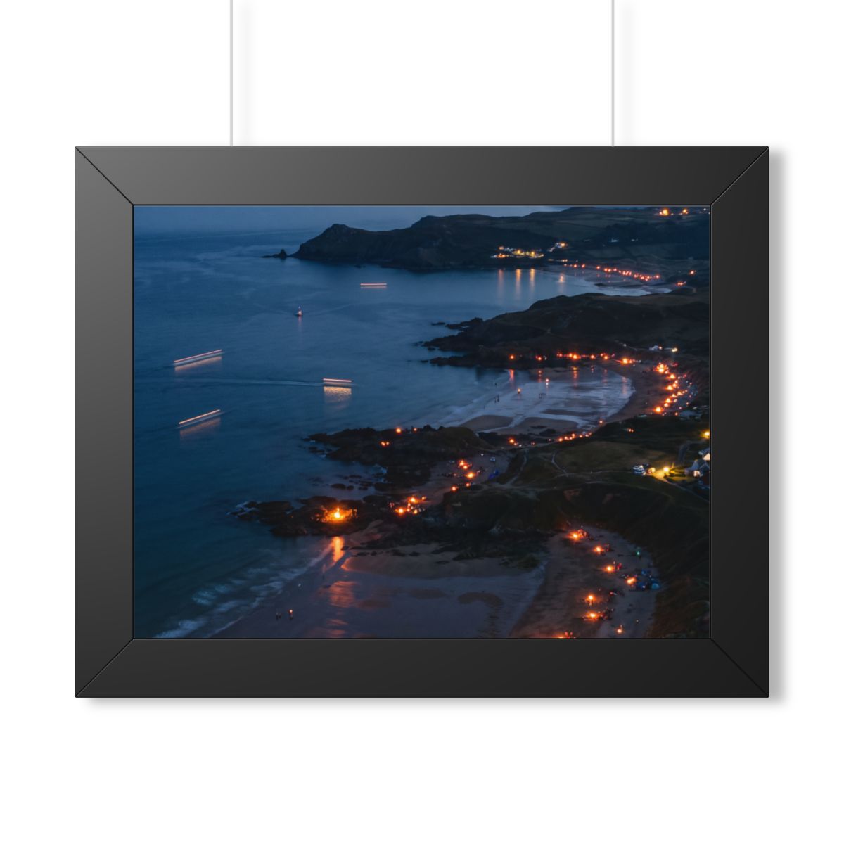 Framed Horizontal Poster - Coastal — Black (14×11, 16×12......