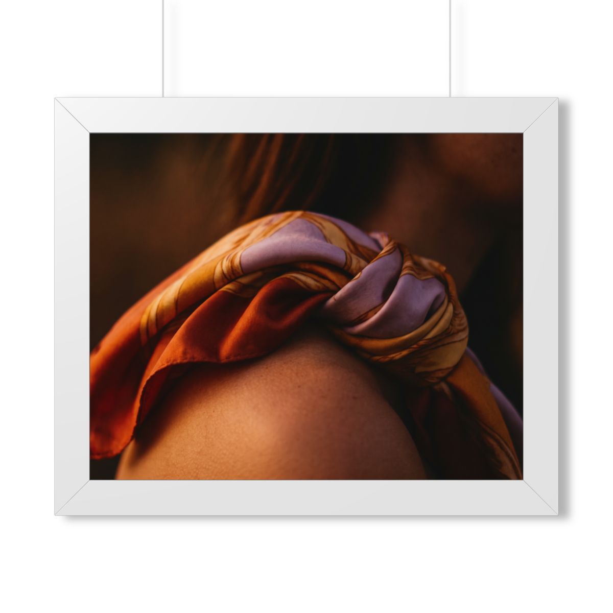 Framed Horizontal Poster - Sunset Reverie Landscape Art —......