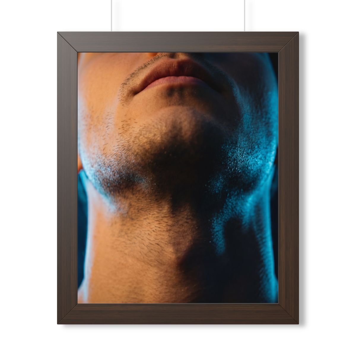 Framed Vertical Poster - Neon Horizon Portrait — Walnut... |...