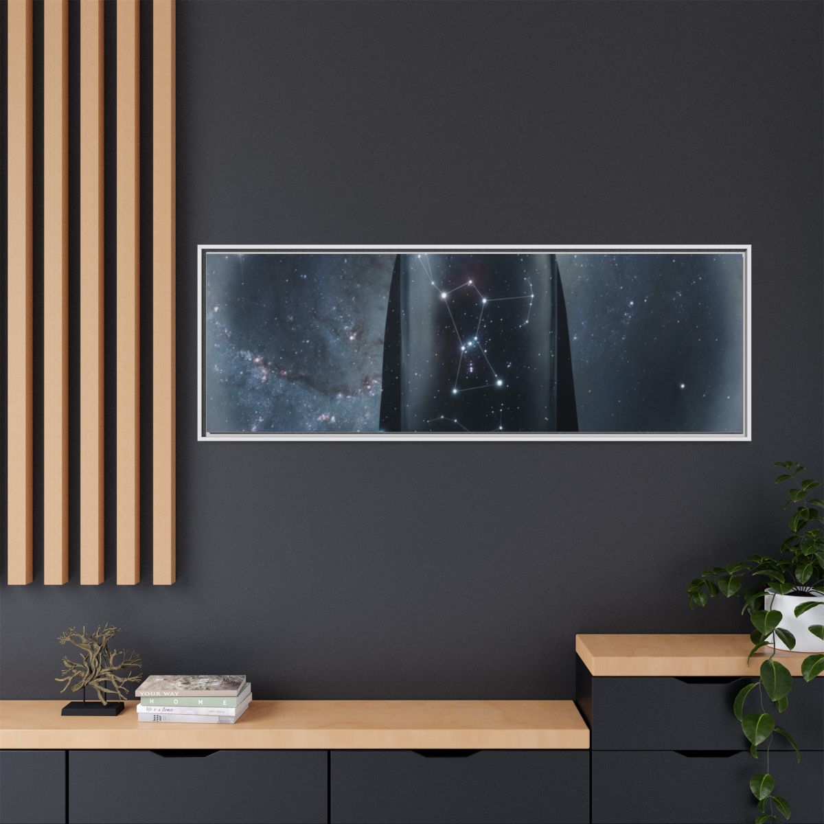 Framed Matte Canvas - Cosmic Sentinel — White / 1.25" (10×8...
