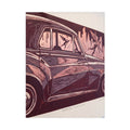 Vintage Limousine Linocut Toddler Blanket