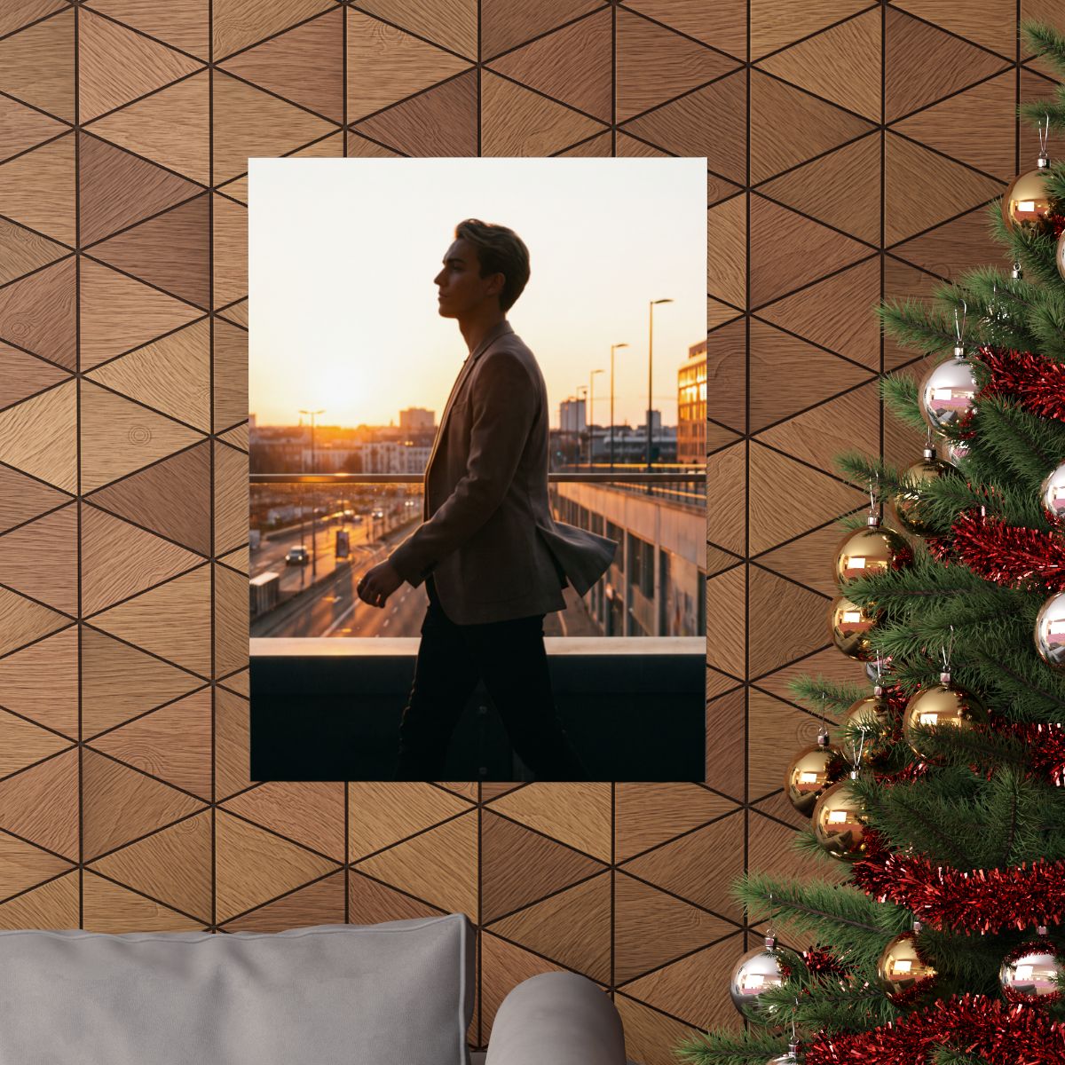 Matte Vertical Poster - Golden Hour Walk (8×10 & 36×54) |...