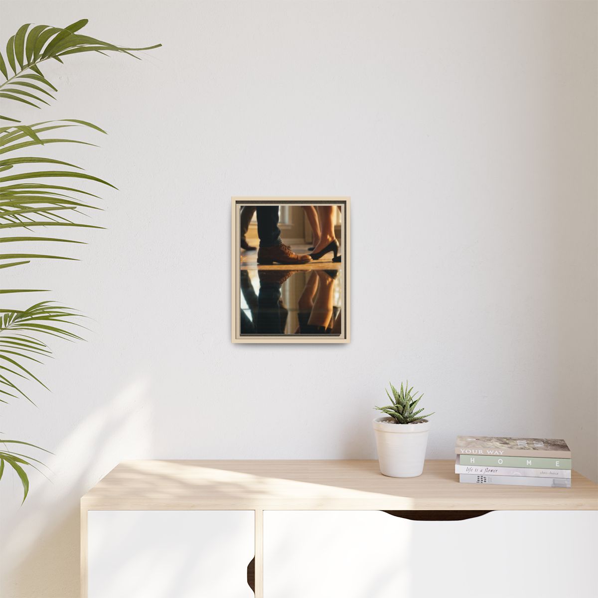 Matte Canvas, Framed - Golden Hour Reflections Cinematic Art...
