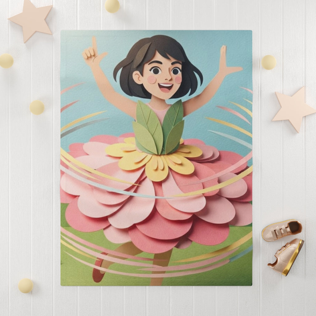 Soft Fleece Baby Blanket - Sunshine Girl | Echovira Gallery