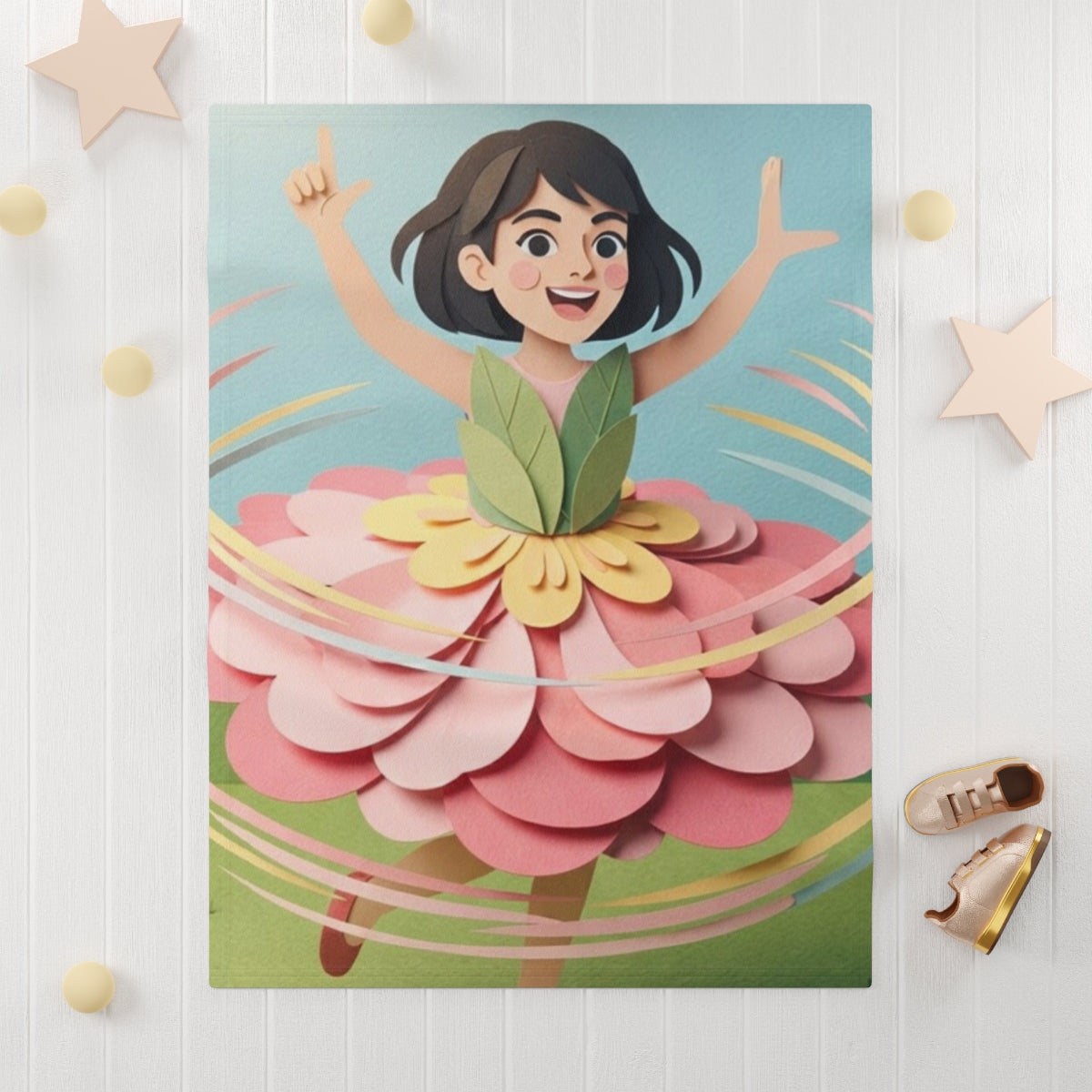 Soft Fleece Baby Blanket - Sunshine Girl | Echovira Gallery