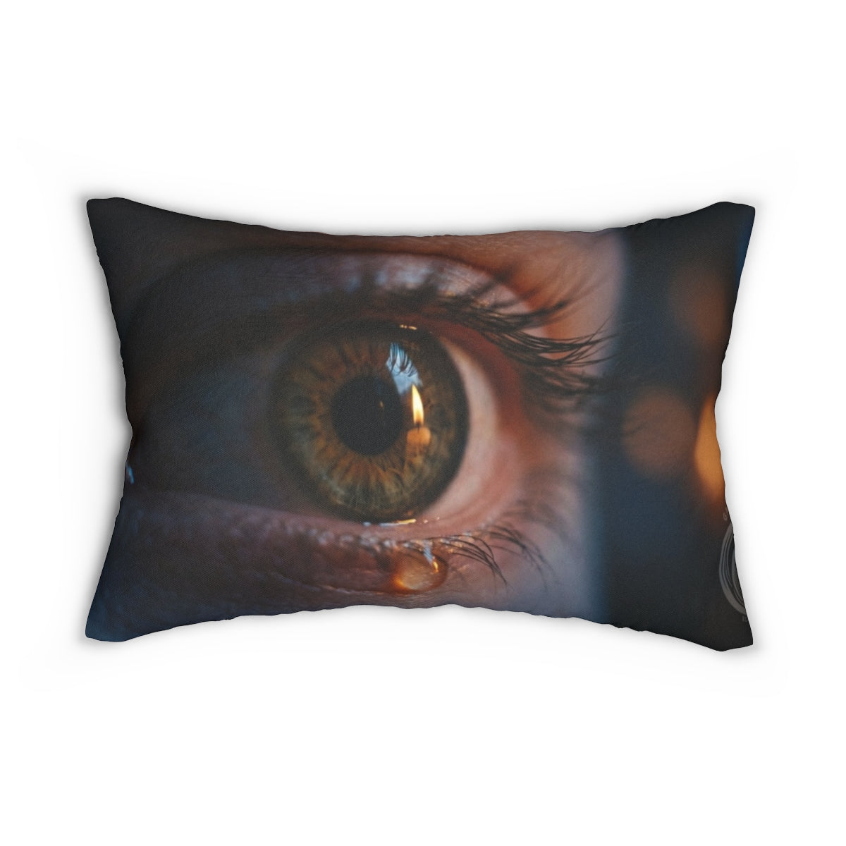 Spun Polyester Lumbar Pillow - Candlelight Eye | Echovira...