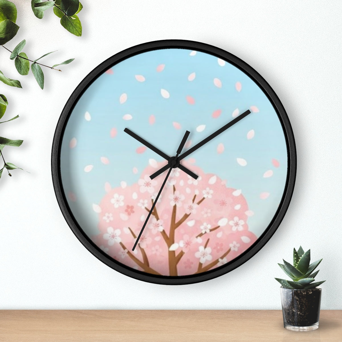 Wall Clock - Spring Blossom Meadow Art | Echovira Gallery