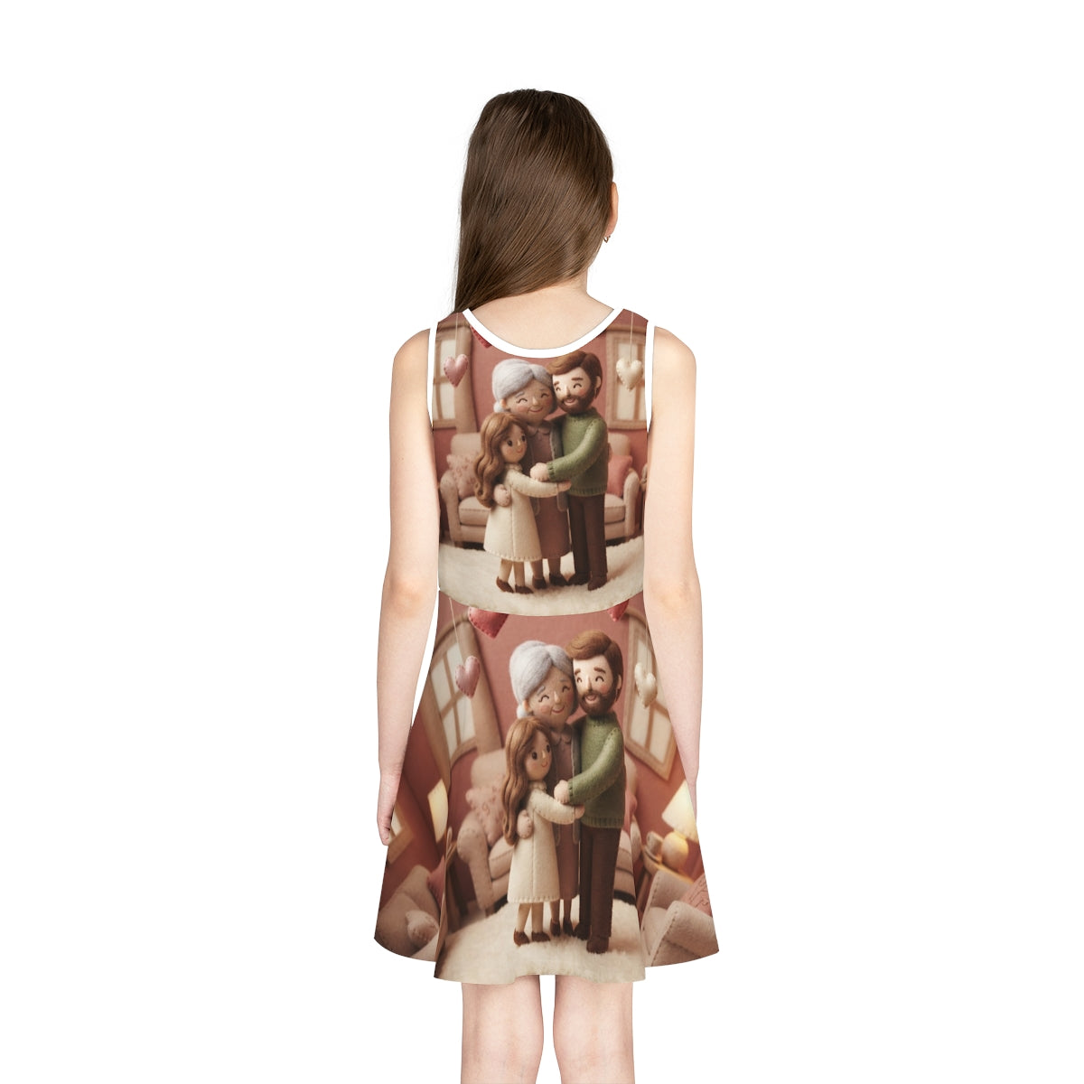 Girls' Sleeveless Sundress - Sweet Hugs | Echovira Gallery