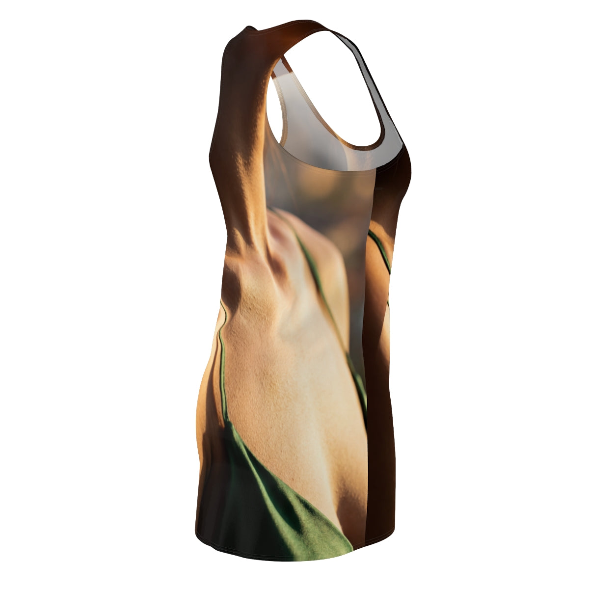 Women's Cut & Sew Racerback Dress - Emerald Sun Glow
