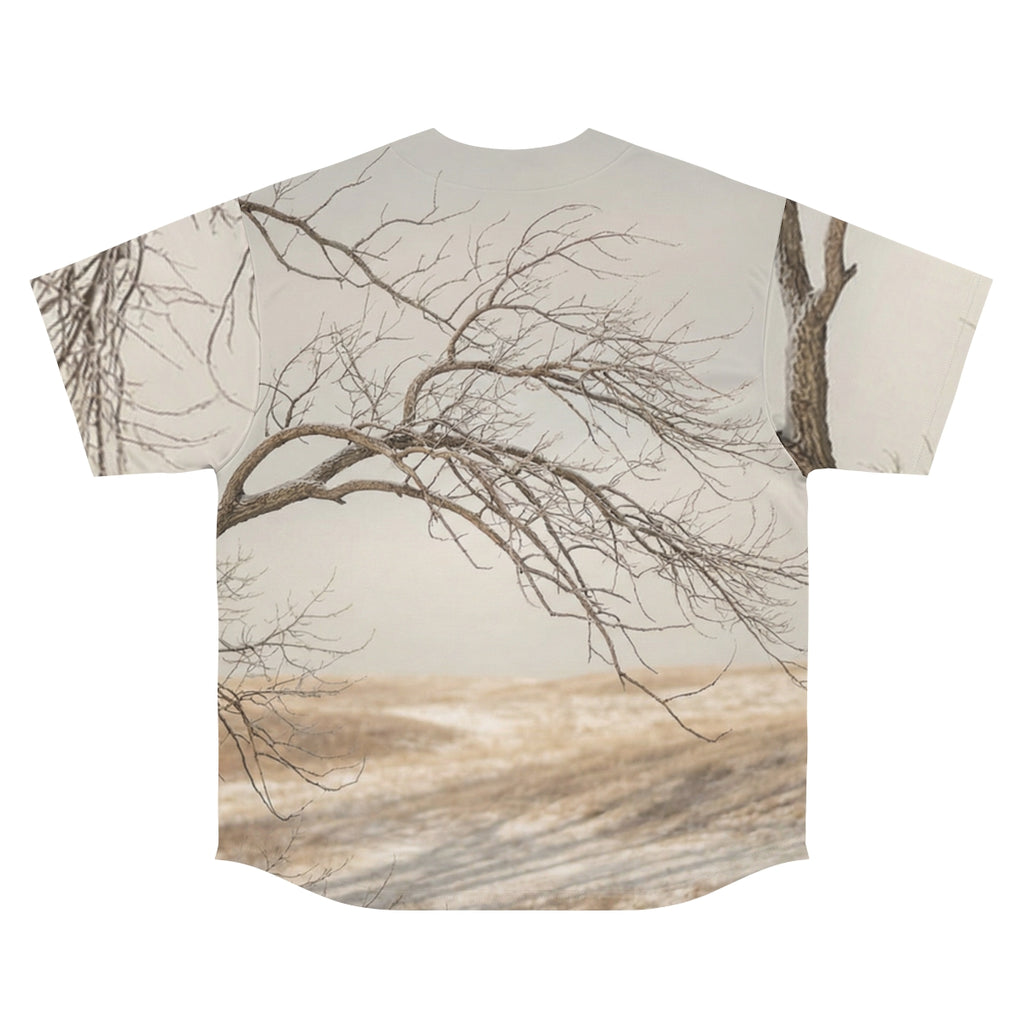 Men's Baseball Jersey - Winter Branch Solitude Landscape |...