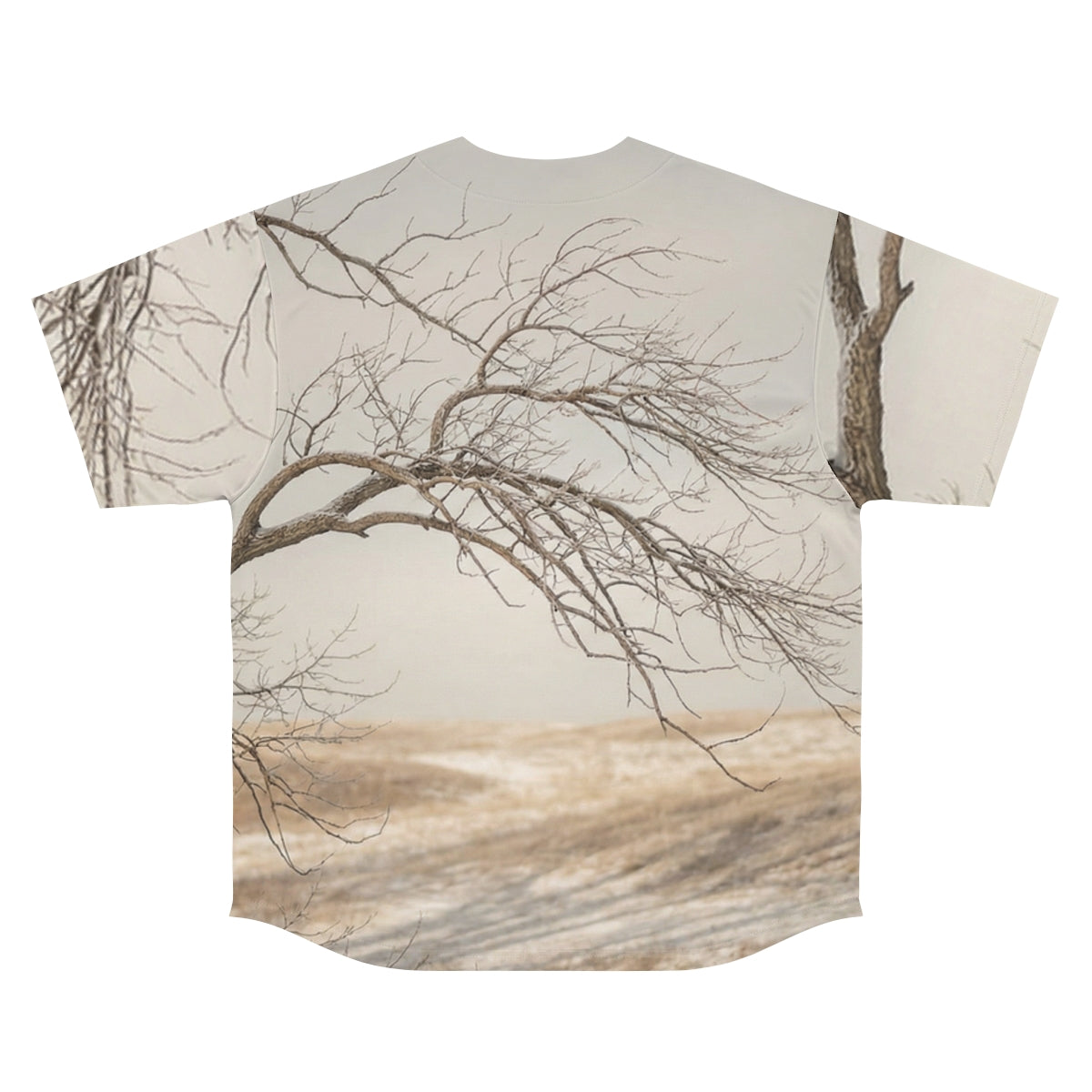 Men's Baseball Jersey - Winter Branch Solitude Landscape |...