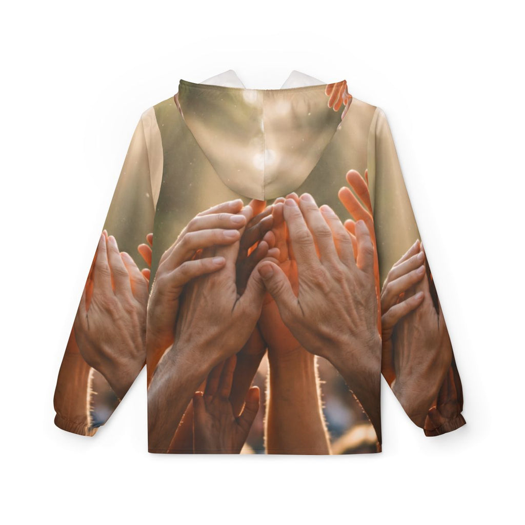 Unisex Windbreaker Jacket - Golden Rays of Unity Wall Art |...