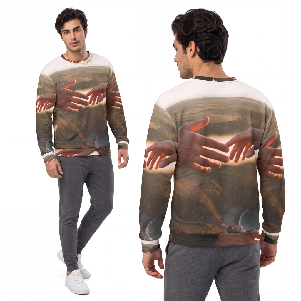Men's Unisex Sweatshirt - The Infinite Touch | Ethereal... |...