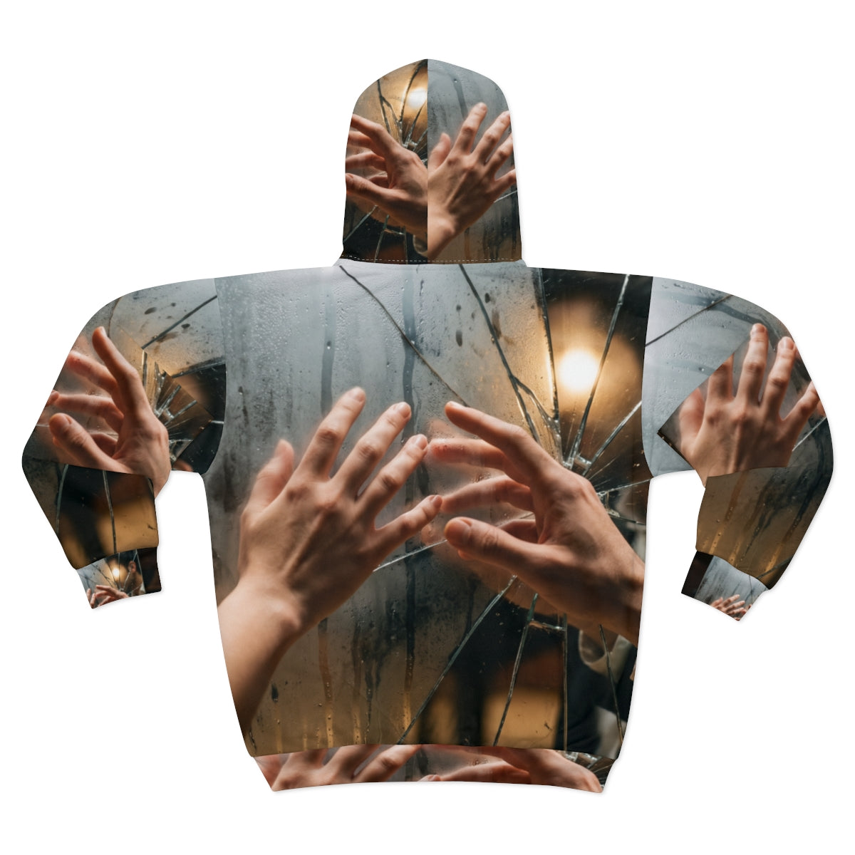 Unisex Zip Hoodie - Fractured Horizon | Echovira Gallery