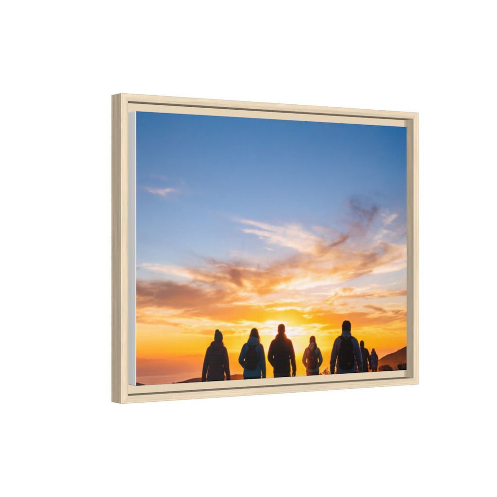 Framed Canvas - Sunset Silhouette