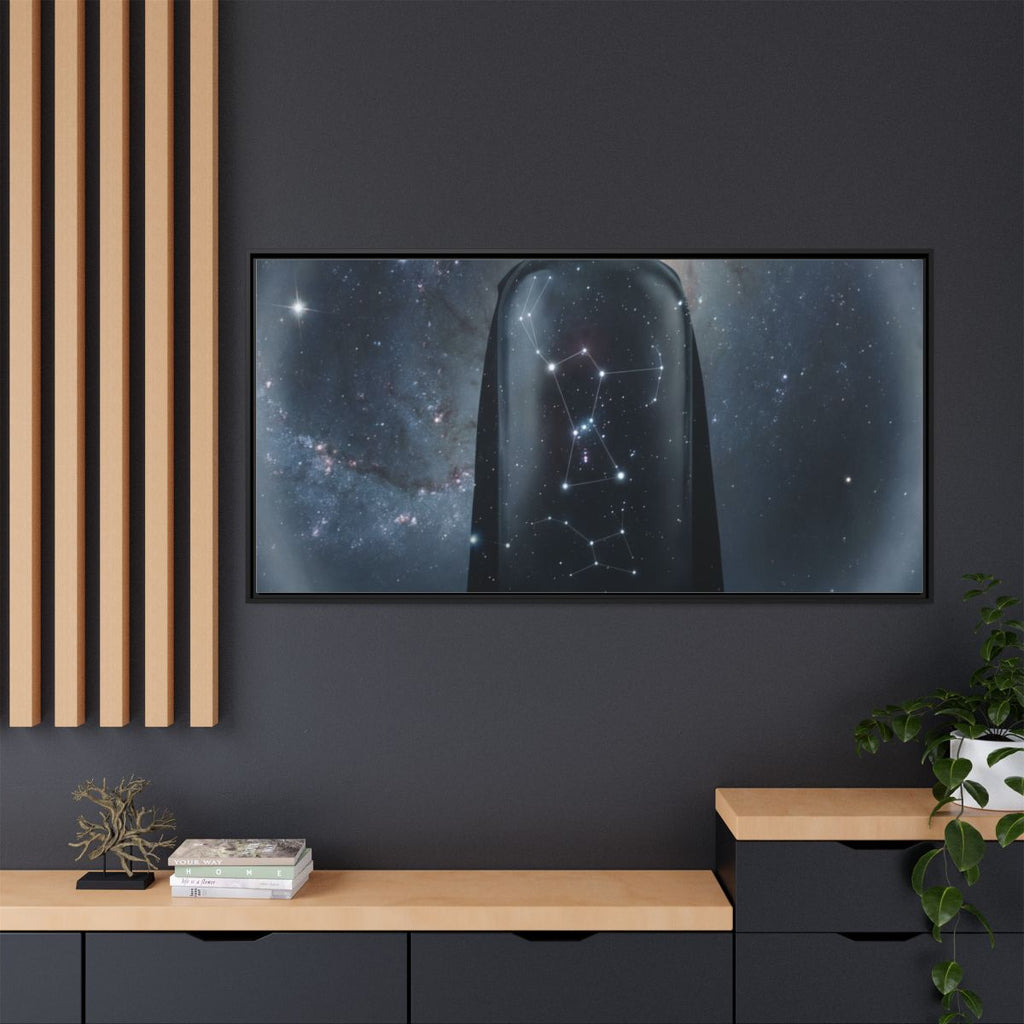 Framed Matte Canvas - Cosmic Sentinel — Black / 1.25" (10×8...